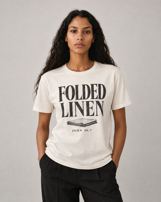 Folded Linen — Signature Tee